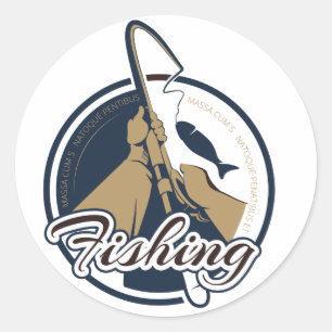 Cirkulationsmärkning - Fiskemärkning Runt Klistermärke