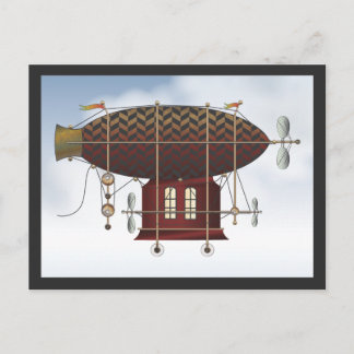 Cirkulationspressen Petite Rouge Steampunk som fly Vykort