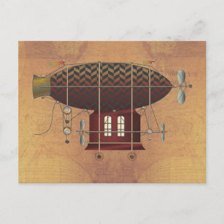 Cirkulationspressen Petite Rouge Steampunk som fly Vykort