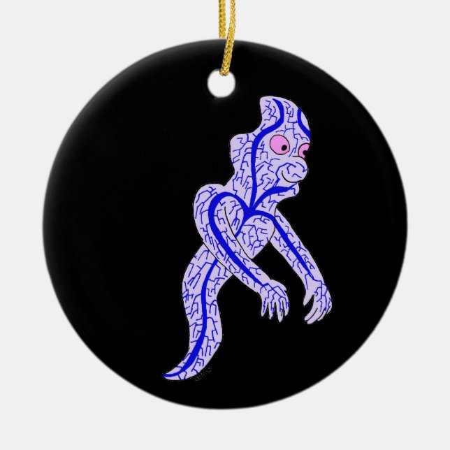 Cirkulationsspöke Julgransprydnad Keramik (Framsidan)