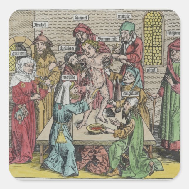 Cirkumcision Fyrkantigt Klistermärke (Framsida)