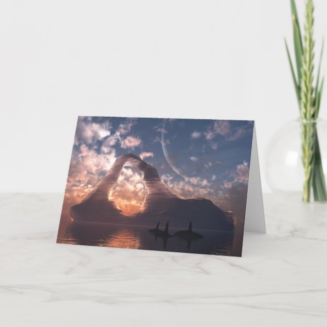 Cirkumpolärt hälsningskort kort (Framsida)