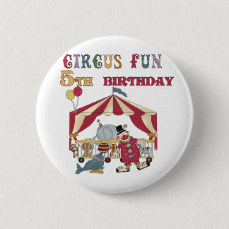 Cirkus 5:e födelsedag och gåvor knapp