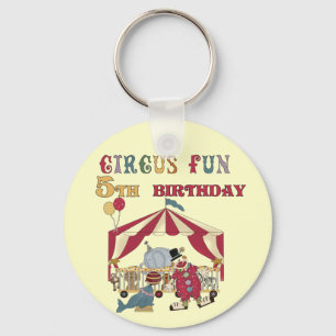 Cirkus 5:e födelsedag och gåvor nyckelring