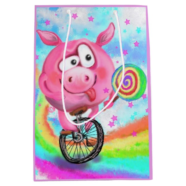 Cirkus Akrobat Gris Presentpåse Rolig (Framsidan)
