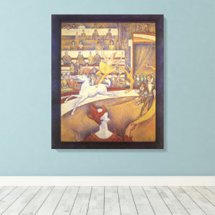 Cirkus av Georges Seurat, Vintage Pointillism Kons Canvastryck