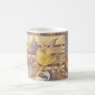Cirkus av Georges Seurat, Vintage Pointillism Kons Kaffemugg
