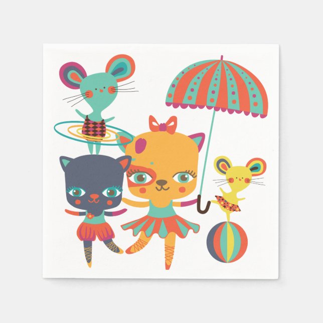 Cirkus Cuties Pappersservett (Framsidan)