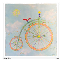 Cirkus cykel väggdekal