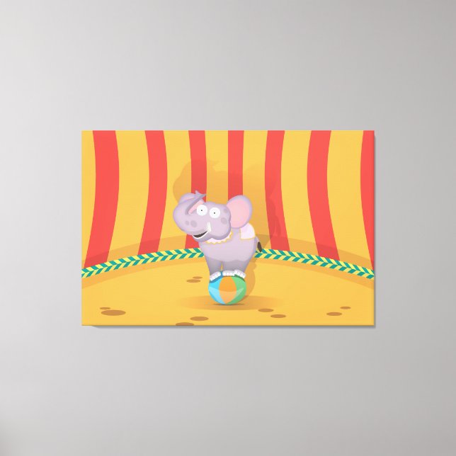 Cirkus elefant canvastryck (Framsida)