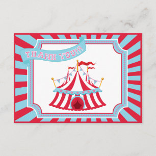 Cirkus eller karnevaltält - tackkort tack kort