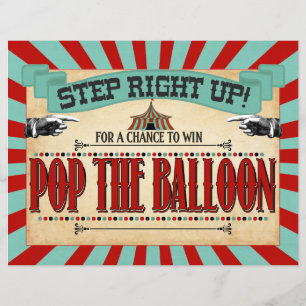 Cirkus Födelsedagsfest Spel Tecken Poppa Ballongen