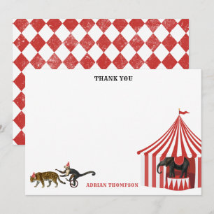 Cirkus Karneval Festival Djur Big Top Barn Tack Kort