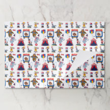 Cirkus papper placemats, karnevalsfest bordsmattor