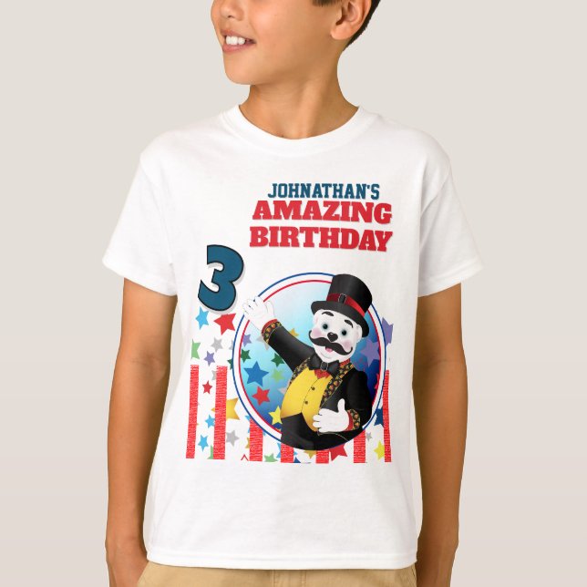Cirkus Polar Björn Ringmaster Födelsedag T Shirt (Framsida)