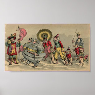 Cirkus Procession 1888 Barns bild i Bok Poster