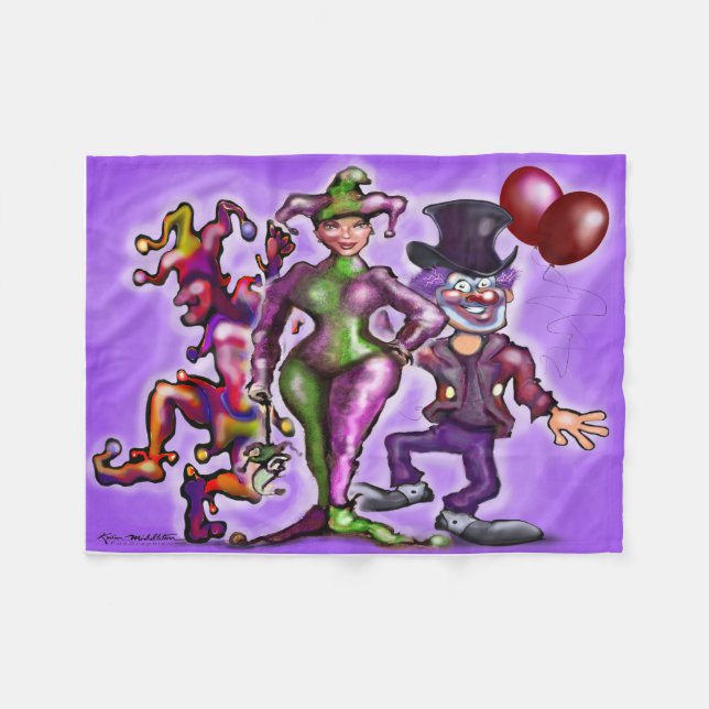 Cirkusclowner Fleecefilt (Framsidan (Horisontell))
