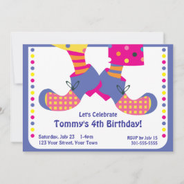 Cirkusclownfödelsedagsfest Inbjudningar