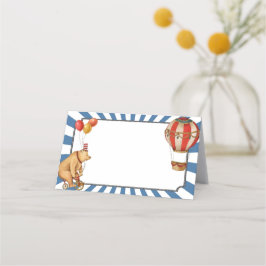 cirkusdjur: karnevalskort för buffet placeringskort