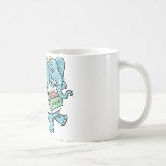 Cirkuselefant som säljer jordnötter kaffemugg