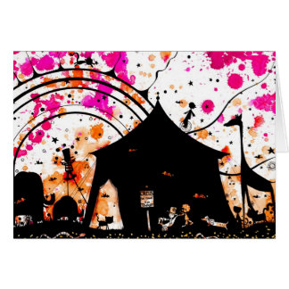 cirkusen kom till townen hälsningskort