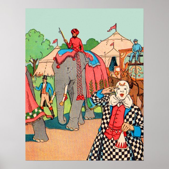 Cirkusen kommer till stan poster (Framsidan)