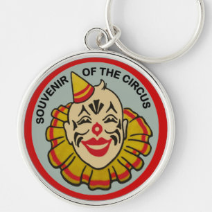 Cirkusens Souvenir Rund Silverfärgad Nyckelring