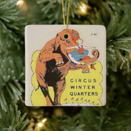 Cirkusens vinterkvarter julgransprydnad keramik