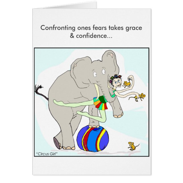 Cirkusflicka 5 hälsningskort (Framsidan)