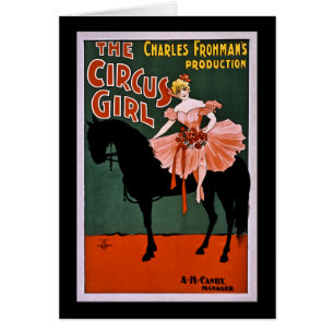 Cirkusflickan 1897 hälsningskort