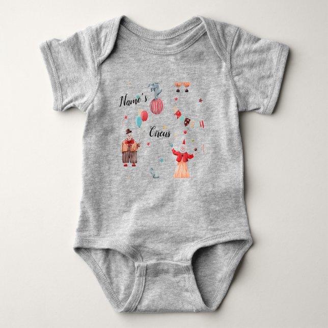 Cirkusföreställning Baby Body Dräkt Baby Onesie T Shirt (Framsida)