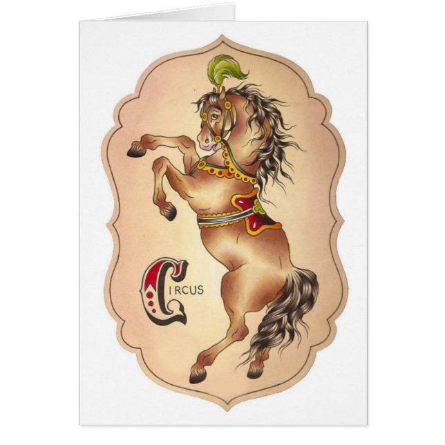 Cirkushäst Hälsningskort (Framsidan)
