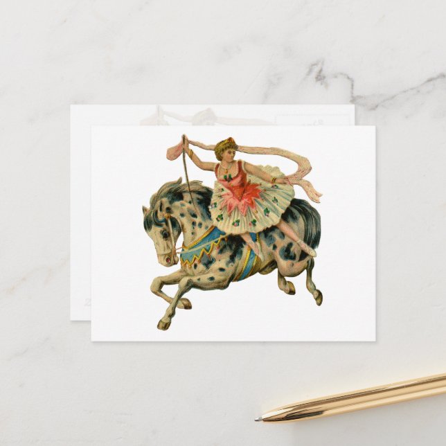 Cirkushäst och dansare vykort (Fram/Back In Situ)