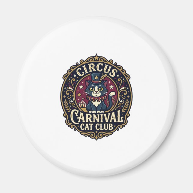 Cirkuskarneval Katt Kattpappa Presentidé - Cirkusb Magnet (Framsidan)