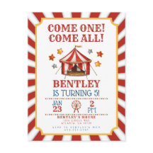 Cirkuskarnevalens Födelsedagsinbjudan