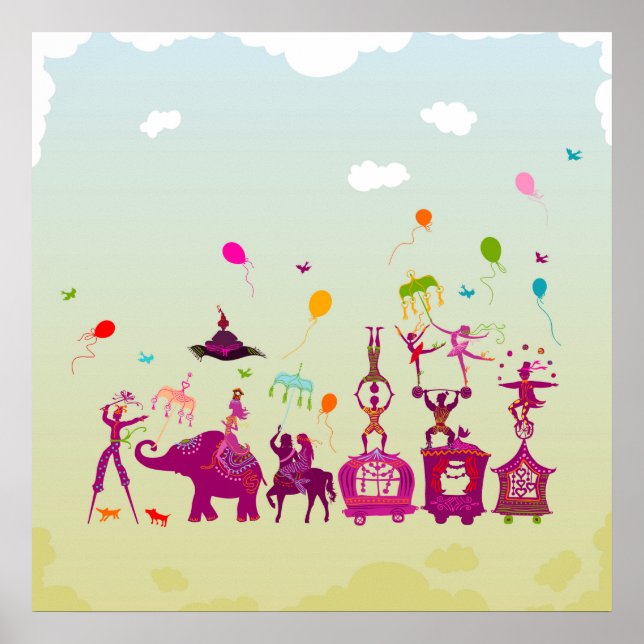 cirkuskarnival som färdas under dagsljus poster (Framsidan)