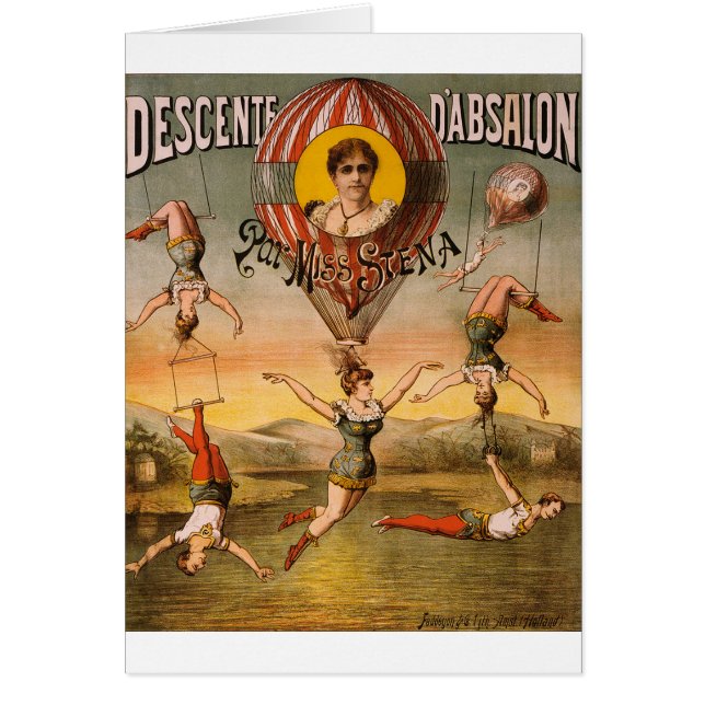 cirkuskonst hälsningskort (Framsidan)