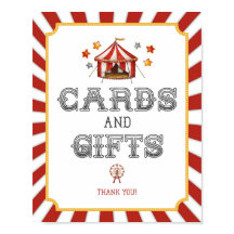 cirkuskort och presentkort från party