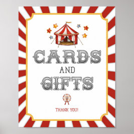 cirkuskort och presentkort från party poster