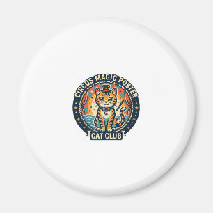 Cirkusmagisk Poster Katt Söt Kisse Design - Cirkus Magnet