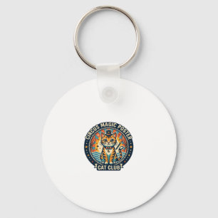 Cirkusmagisk Poster Katt Söt Kisse Design - Cirkus Nyckelring