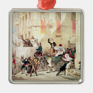 Cirkusprocession i italien, 1830 julgransprydnad metall