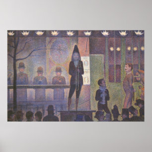 CirkusSideshow av Georges Seurat, vintagekonst Poster