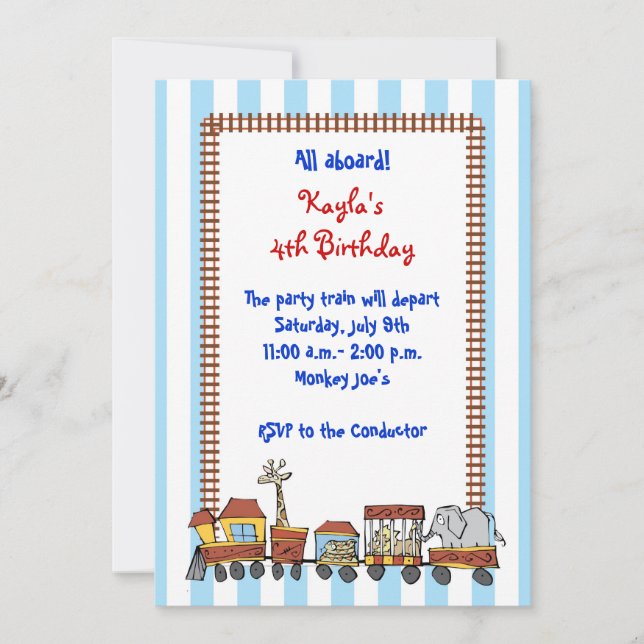 Cirkuståginbjudan Inbjudningar (Framsida)