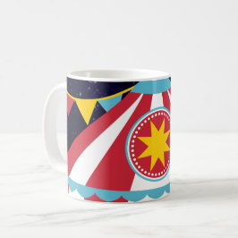 Cirkustält på natten kaffemugg