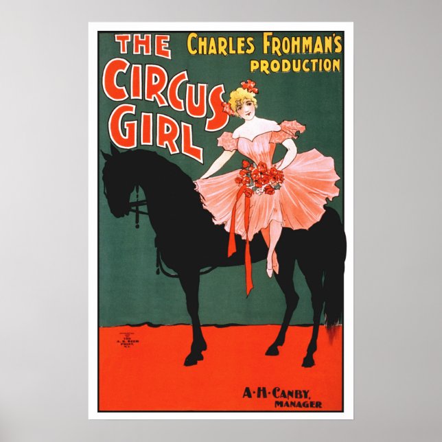 Cirkusunderhållning vintage retro klassiker poster (Framsidan)