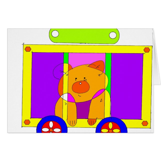 cirkusvagn 300dpi hälsningskort (Framsidan Horizontal)