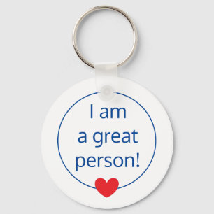 Cirle & Heart: Self-affirming Nyckelring