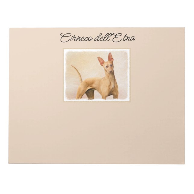 Cirneco dell'Etna Painting - Cute Original Hund Ar Anteckningsblock (Framsida)