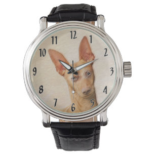 Cirneco dell'Etna Painting - Cute Original Hund Ar Armbandsur
